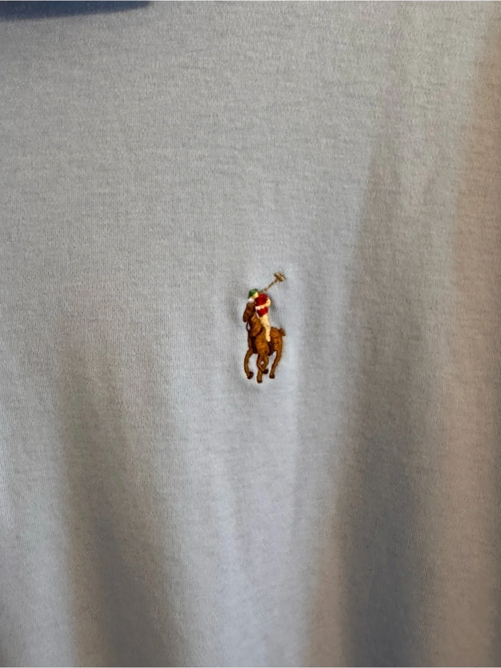 Polo Ralph Lauren Men's L Classic Fit Light Blue Cotton Pony Polo Shirt